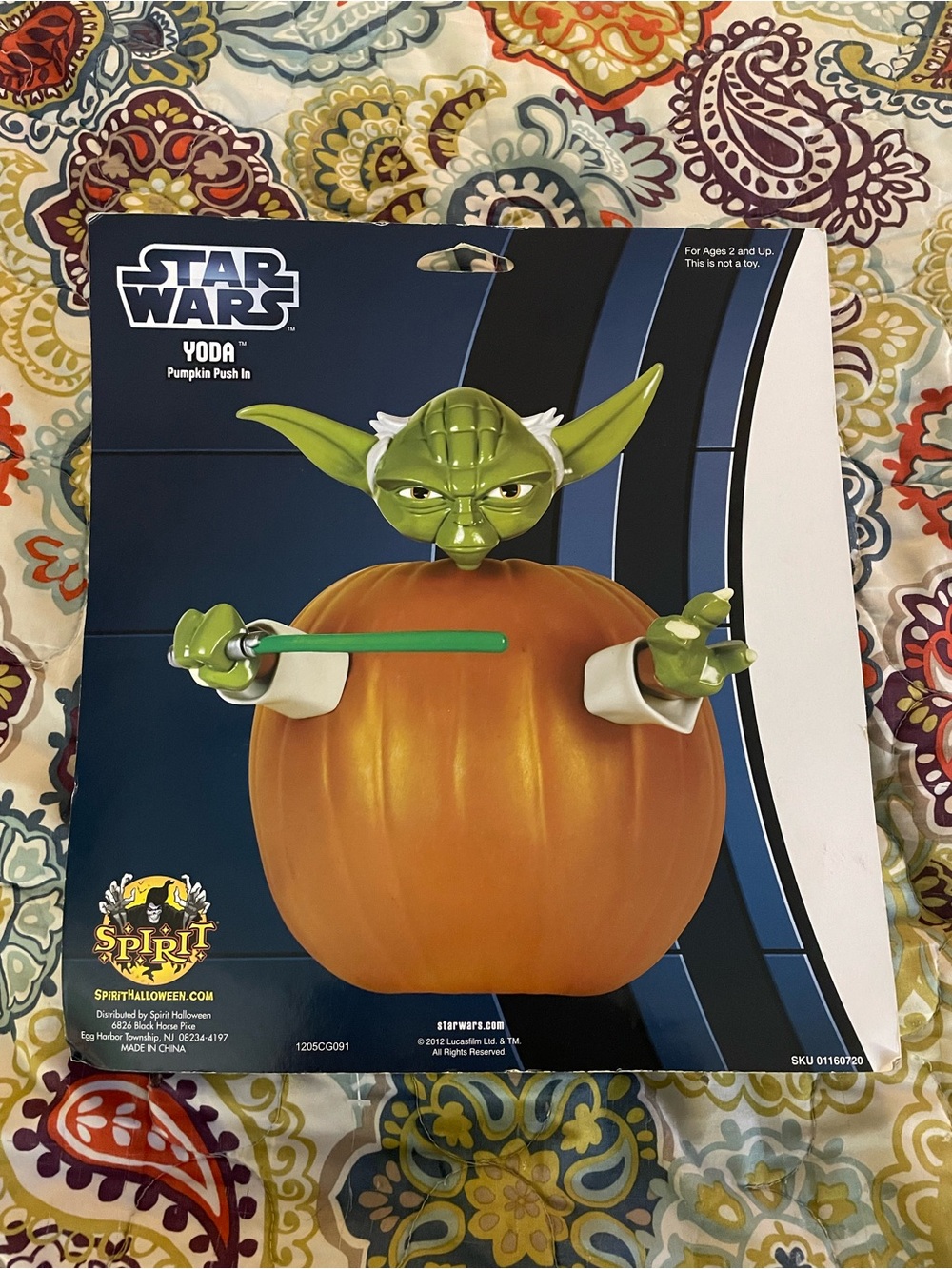 Star Wars Yoda Pumpkin Push-In Toy - Green and Orange